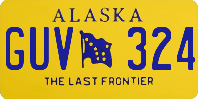 AK license plate GUV324
