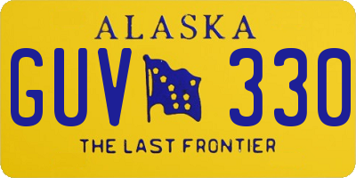 AK license plate GUV330