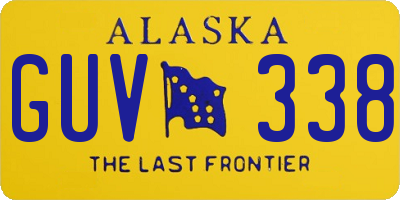 AK license plate GUV338
