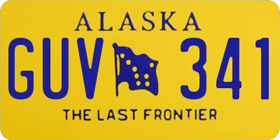 AK license plate GUV341