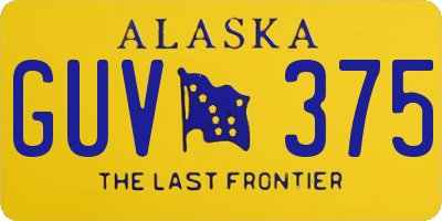 AK license plate GUV375