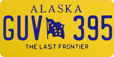 AK license plate GUV395