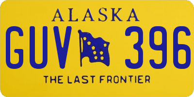 AK license plate GUV396