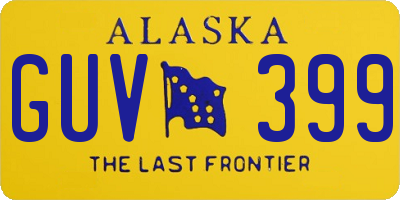 AK license plate GUV399