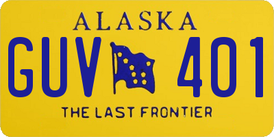 AK license plate GUV401