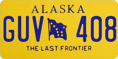 AK license plate GUV408