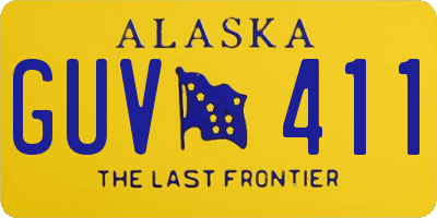 AK license plate GUV411