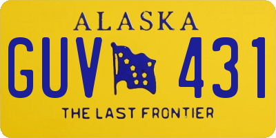 AK license plate GUV431