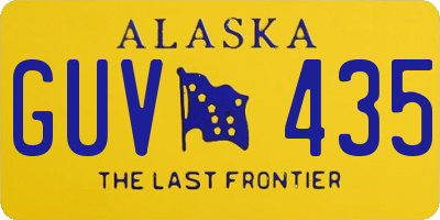 AK license plate GUV435