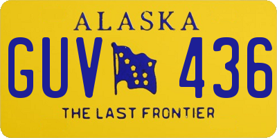 AK license plate GUV436