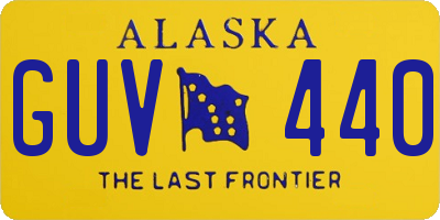 AK license plate GUV440