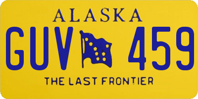 AK license plate GUV459