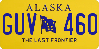 AK license plate GUV460