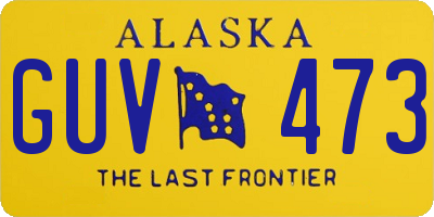 AK license plate GUV473