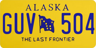 AK license plate GUV504