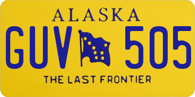AK license plate GUV505