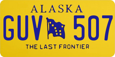 AK license plate GUV507