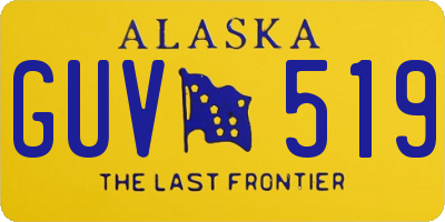 AK license plate GUV519