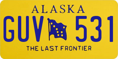 AK license plate GUV531