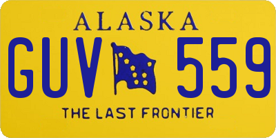 AK license plate GUV559
