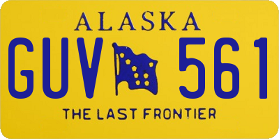 AK license plate GUV561