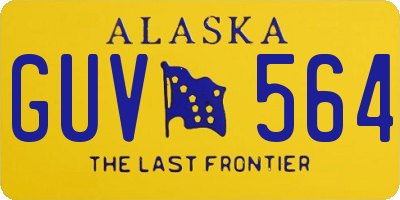 AK license plate GUV564