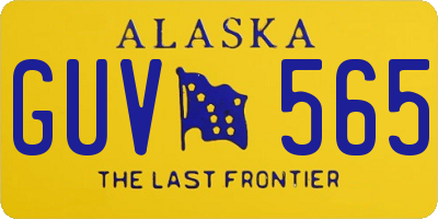 AK license plate GUV565