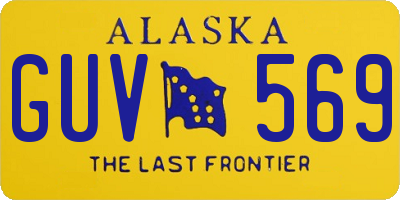 AK license plate GUV569