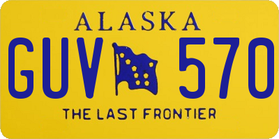 AK license plate GUV570