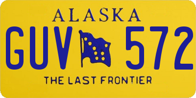 AK license plate GUV572