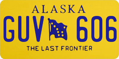 AK license plate GUV606