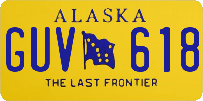 AK license plate GUV618