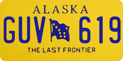 AK license plate GUV619