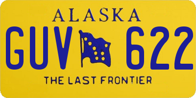 AK license plate GUV622