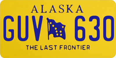 AK license plate GUV630