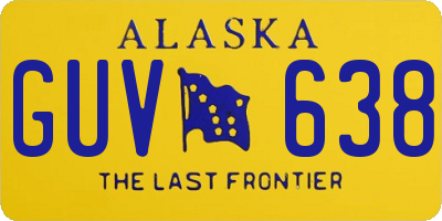 AK license plate GUV638