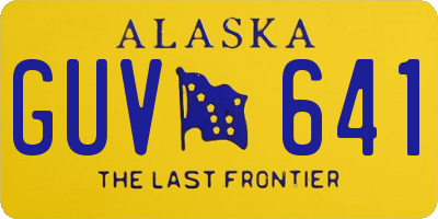 AK license plate GUV641