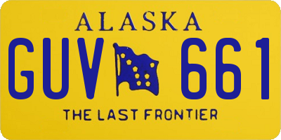 AK license plate GUV661