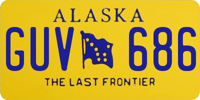AK license plate GUV686