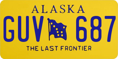 AK license plate GUV687