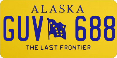 AK license plate GUV688