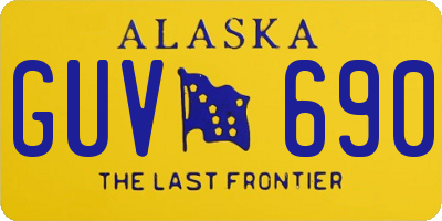 AK license plate GUV690