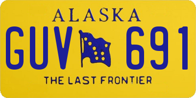 AK license plate GUV691
