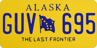 AK license plate GUV695