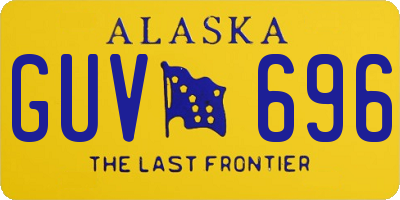 AK license plate GUV696