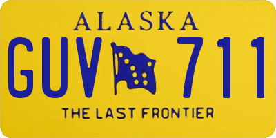 AK license plate GUV711
