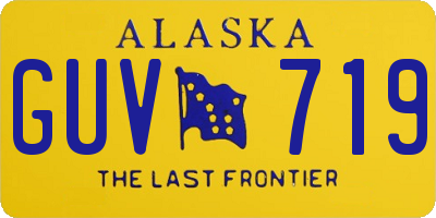AK license plate GUV719