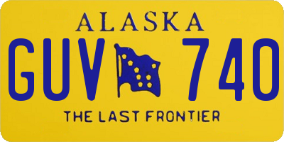 AK license plate GUV740