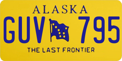 AK license plate GUV795