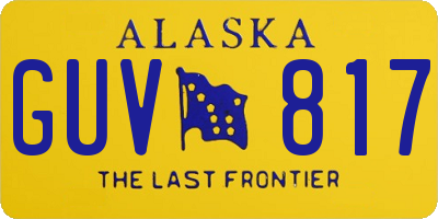 AK license plate GUV817